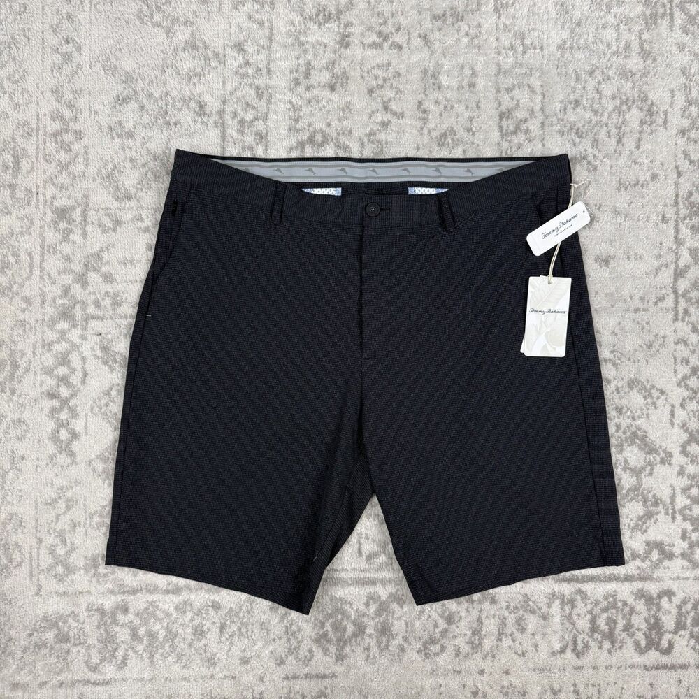 NEW Tommy Bahama Chip Shot Shorts Mens Black Performance Size 40